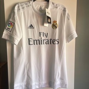 NWT Adidas Real Madrid Mens M Jersey 2015-2016